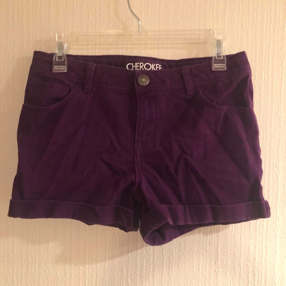 cherokee purple denim shorts
